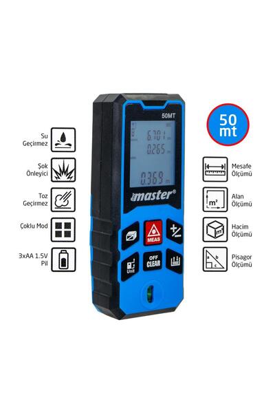 Master 506934 Lazer Metre Mesafe Ölçer 50 Metre