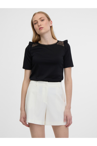 ORSAY Black women's T-shirt with back cutout