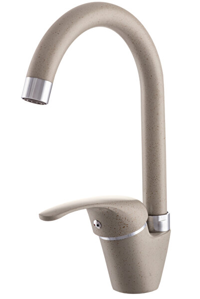 Granitan Baterie Bucatarie Rio, Cap Ceramic, Pivotanta 360°, Bej