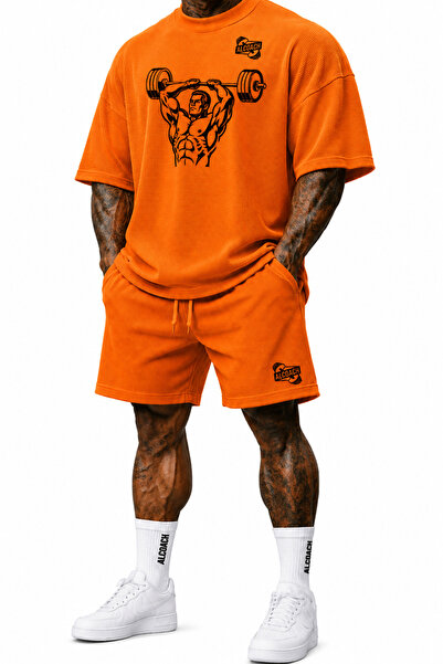 Alcoach Men's 2-Piece Bodybuilding Outfit - Polyester Sportswear, Breathable ...