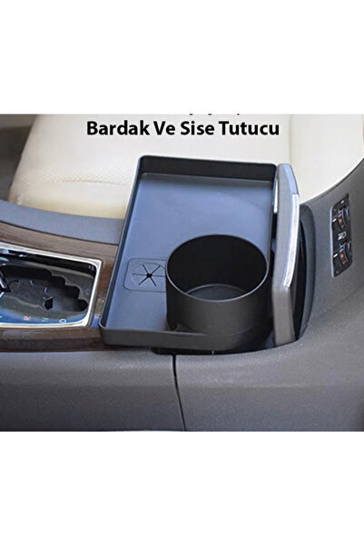 Bowie Araç içi bardaklık organizeri bardak tutucu tepsi kablo çıkışlı bardak ...