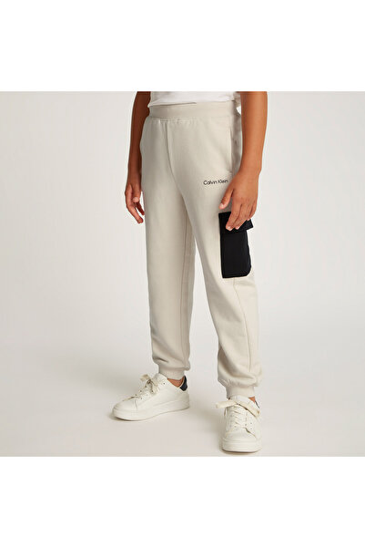 Calvin Klein Cargo Jogger Çocuk Bej Eşofman Altı