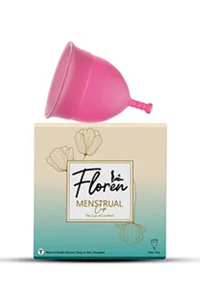 Floren Reusable Menstrual Cup with Pouch, Medical Grade Silicone, FDA Approve...