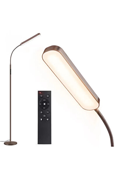 NO BREND Lampă de podea LED dimerizabilă 15W – 1500LM, Gri Argintiu
