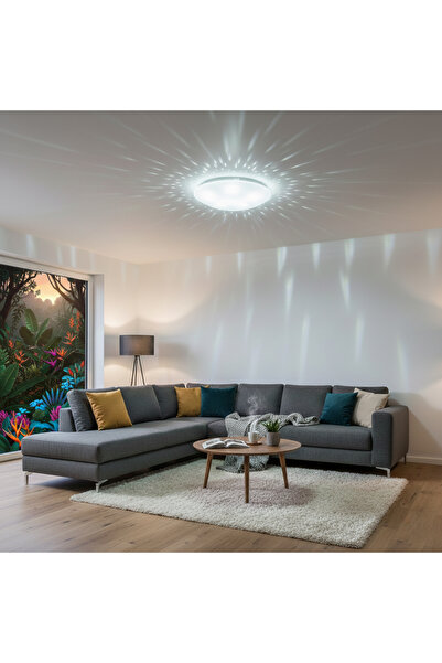 DELIGHT Plafonieră LED Star, Ø380, 24W=200W, 6500K, lumină rece
