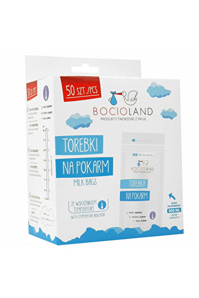 Bocioland Pungi stocare lapte, Bocioland, 50 buc, Fermoar dublu, 200 ml, Tran...