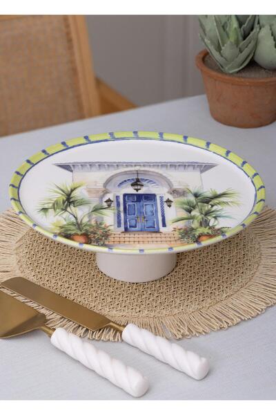 The Mia Palma Footed Serving Plate 10X30 cm