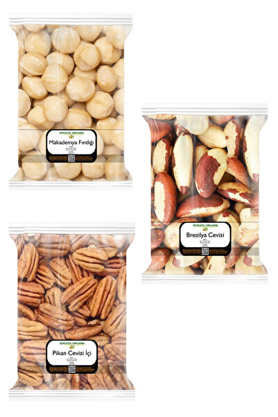 Zencefil Organik 3x170 Gr. Brezilya Cevizi Makademya Cevizi Pikan Cevizi İçi ...