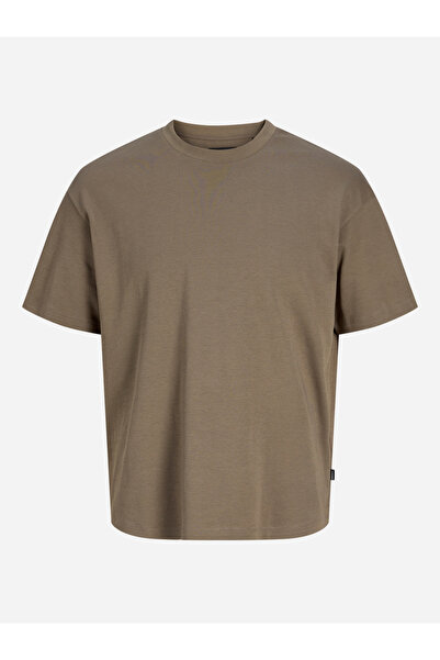 Jack & Jones Men Grey Cotton Short Sleeve T-Shirt