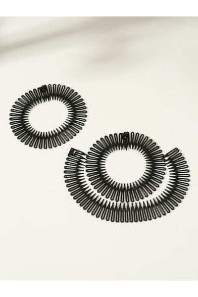 Take Two By Styli Black Zigzag Hair Combs