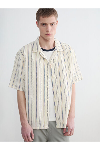 LC Waikiki Loose Fit Striped Dobby Men's Shirt