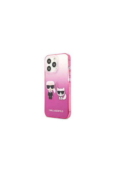 Karl Lagerfeld KLHCP13LTGKCP Apple iPhone 13 Pro hardcase pink Gradient Ikoni...