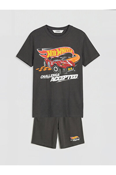 LC Waikiki Hot Wheels Printed Boys' Shorts Set