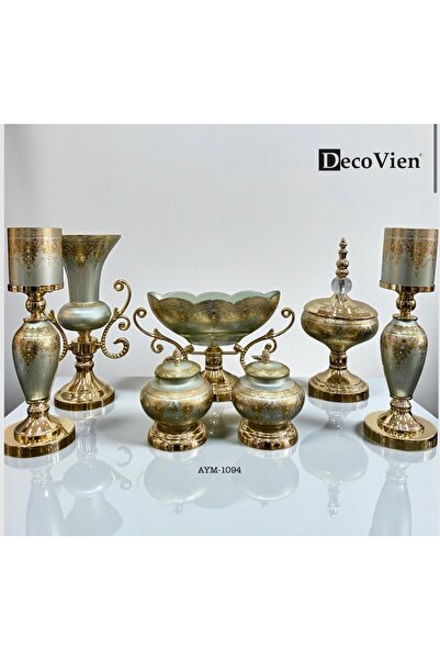EVRA 7 Parça Cam Salon Seti Konsol Takımı aym1094