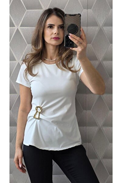 GLAMSI Tricou din lycra cu broșă detașabilă
