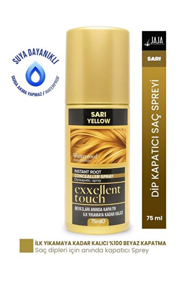 Jaja Exxellent Touch Suya Dayanıklı Beyaz Dip Kapatıcı Topik Sprey 75 Ml Sarı