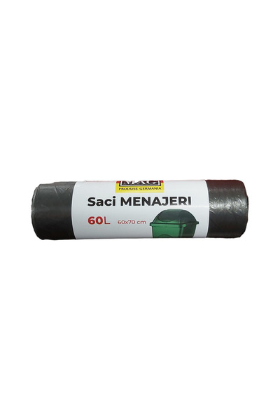 Germag Saci de gunoi de 60L pe rolă, pachet de 20, rezistenți
