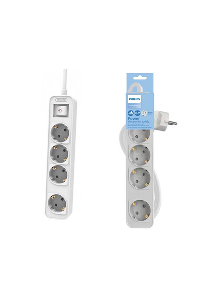 Philips power strip with 4 sockets switch