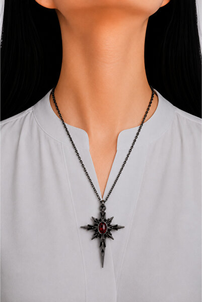 MakeWell Gothic Necklace Black Chain Gothic Design Women's Necklace Punk Rock...