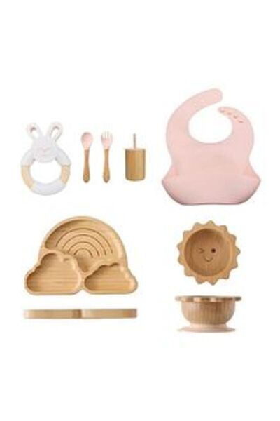 Arydoo Rainbow-Cloud Bamboo Baby Feeding Set, Eco-Friendly, Silicone, Suction...