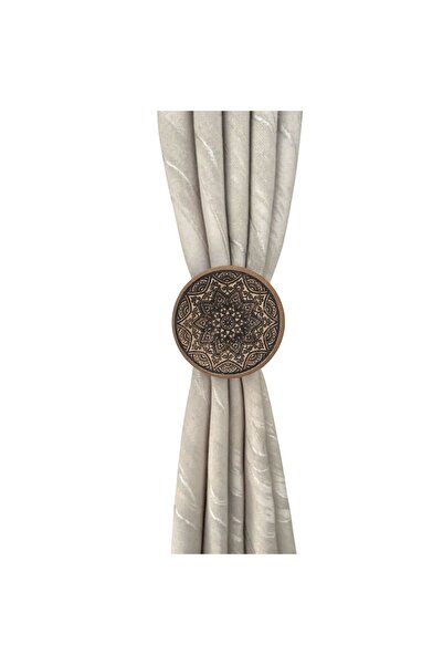 Zumzeria Curtain Accessories Brooch with Clips & Mandala Design 6cm - 2pcs