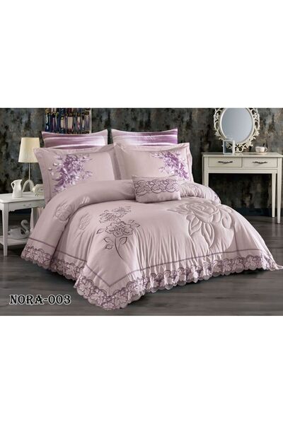 Brides Embroidered Bridal Bedspread - Summer - 8 Pieces (Nefren)