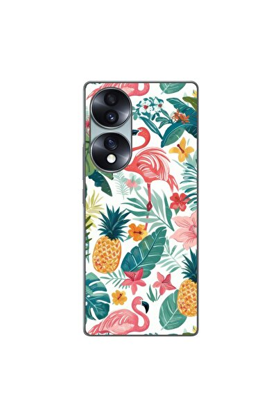 OEM Husa compatibila cu Honor 70 Silicon Gel Tpu Model Tropical Pattern