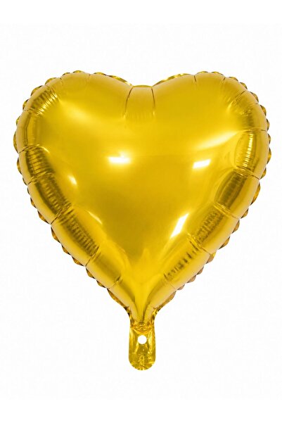 24 İnç Kalp Folyo Balon Gold Renk Parti Balonu