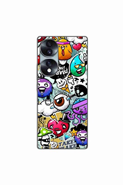 OEM Husa compatibila cu Honor 70 Silicon Gel Tpu Model Pop Art Graffiti