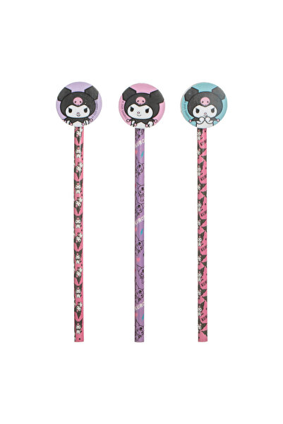 Zumzeria Fancy Pencils with Eraser Kuromi - 3 pcs