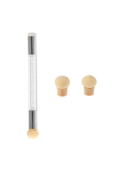 Zumzeria Pensulă dublă pentru ombre cu rezervă pentru unghii 14.5cm - 3 bucăți
