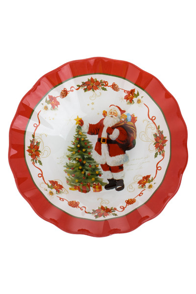 Zumzeria Glass Bowl with Santa Claus and Christmas Tree 290ml
