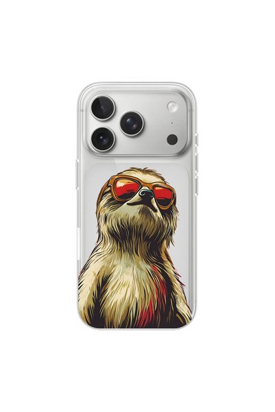 PPKin حافظة شفافة متوافقة مع هاتف iPhone 17 Pro بتصميم Cool Animal 10