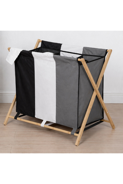 Zumzeria Tricolor Bamboo Laundry Basket 72.5x40x74cm
