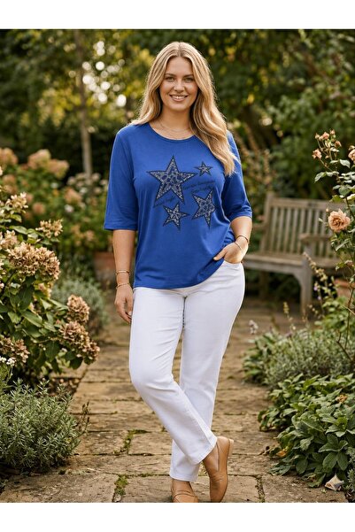EMZAGİYİM Star Patterned Stoned Blouse
