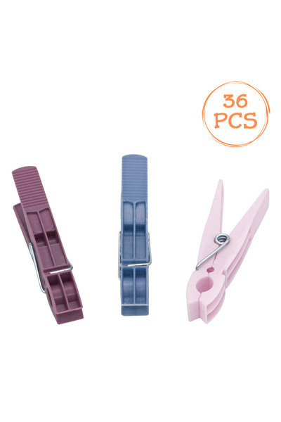 Zumzeria Cârlige de haine din plastic colorate 8cm - 36 bucăți