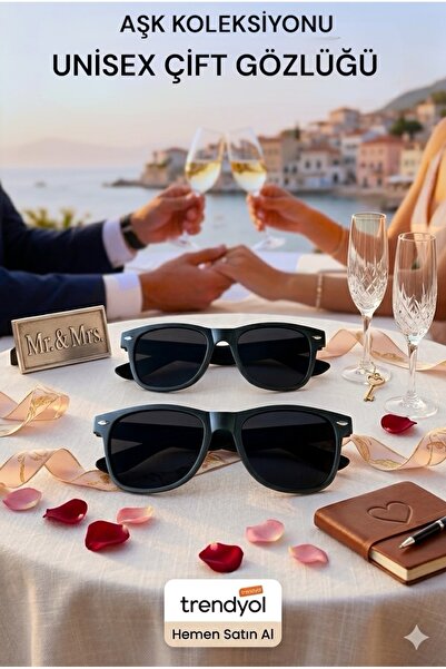 BAMBUKOKU Uv400 Set of 2 Unisex Couple Sunglasses Bay- Sunglasses Lover Sungl...