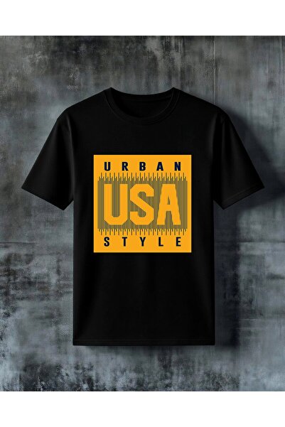 COMVİCHO Urban Usa Style Printed Oversize T-Shirt