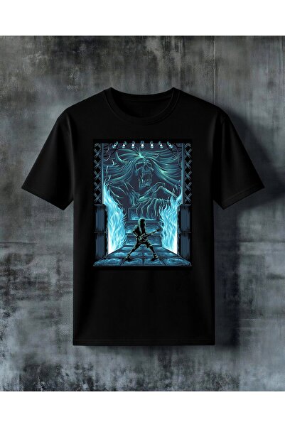 COMVİCHO Metal Music Guitar Savasci Printed Oversize T-Shirt
