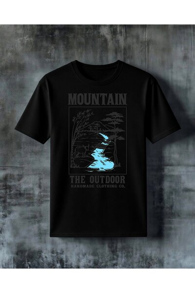 COMVİCHO Mountain Outdoor Printed Oversize T-Shirt