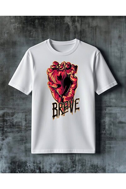 COMVİCHO Brave Heart Printed Oversize T-Shirt