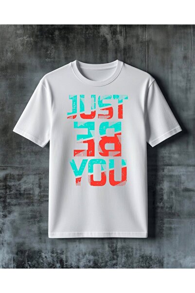 COMVİCHO Just for You Typography Printed Oversize T-Shirt
