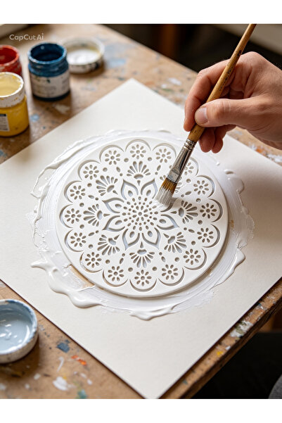 Major Hobi Mandala Patterned Round Stencil Template Decorative Painting Mold