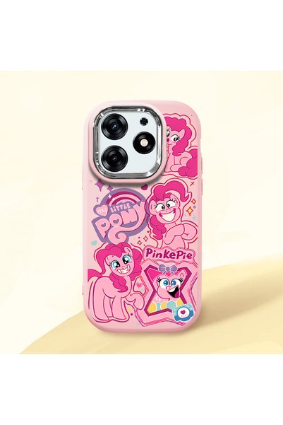 ucuc Tecno Spark 10 Pro(KI7) Uyumlu Darbe Emici Kamera Korumalı pembe Silikon...