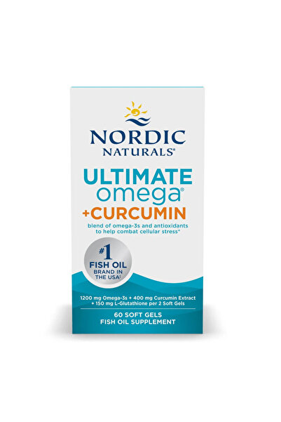 Nordic Naturals Omega-3 și Curcumină, 1200 mg, Nordic Naturals, Aromă de lămâ...