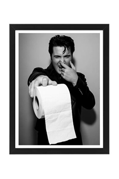 Boomah Accessories Elvis Presley Funny Bathroom Framed Poster 30x40 cm – Toil...
