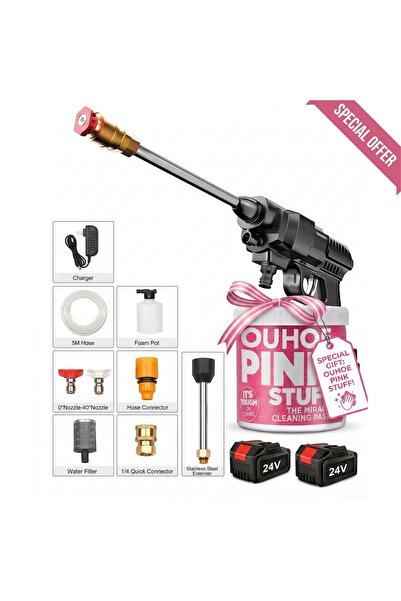Primo Plus 2-in-1 Power Cleaning Bundle: Handheld Portable Pressure Washer Ki...