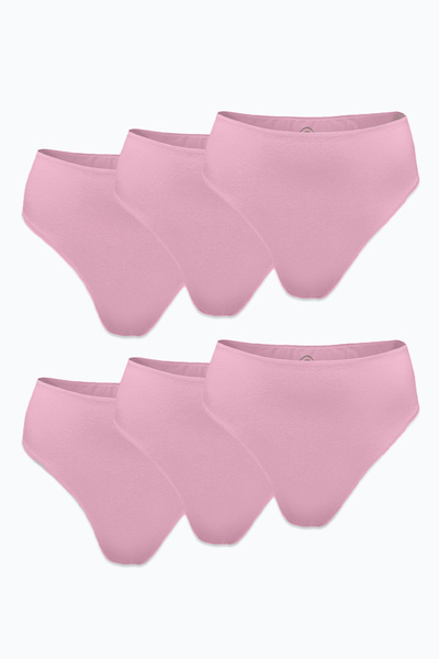 Malabadi Women's Pink 6 Pack Modal High Waist String Thong 6m178