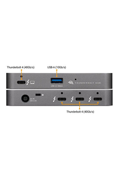 OWC Hub Thunderbolt - 3 porturi TB4 OWCTB4HUB5P, Cu fir, Thunderbolt, Gri, Gr...