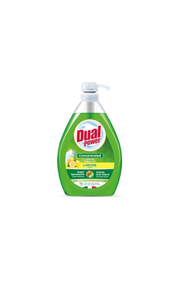 Dual Power Dual Power dishwashing detergent, manual, super concentrated, lemo...